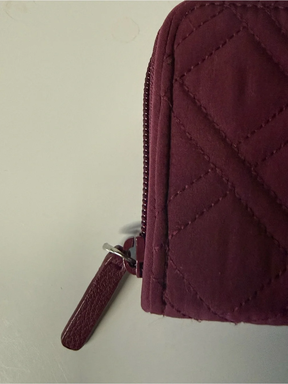 Vera Bradley Quilted Zip-Around Wallet – Burgundy